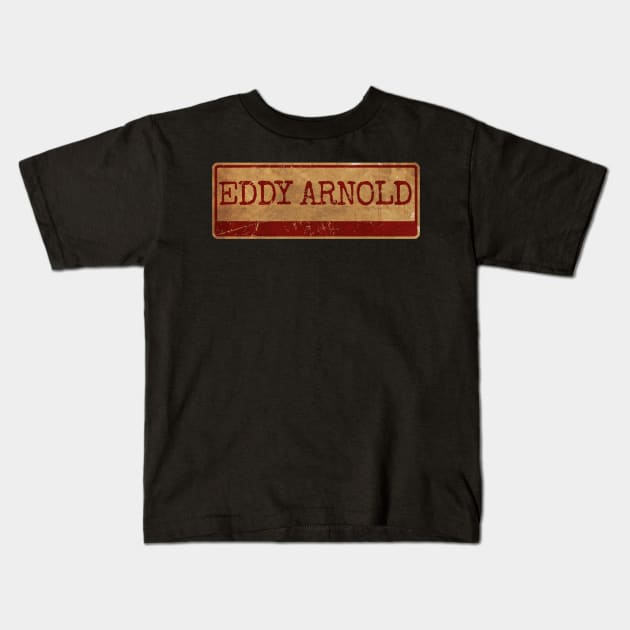 Aliska text red retro Eddy Arnold Kids T-Shirt by Aliska